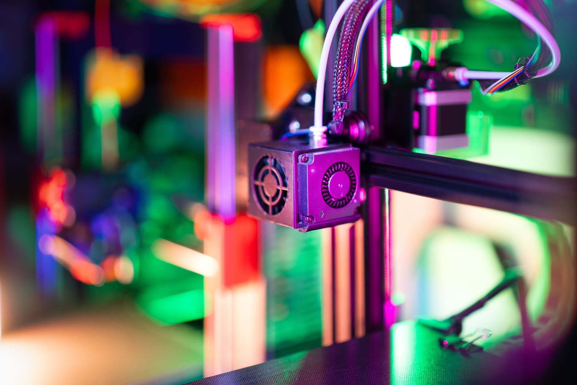 A disassembled hotend during 3D printer maintenance